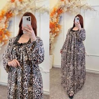 دشداشة نسائية • مخمل ناعم • فري سايز ١١٠ كيلو