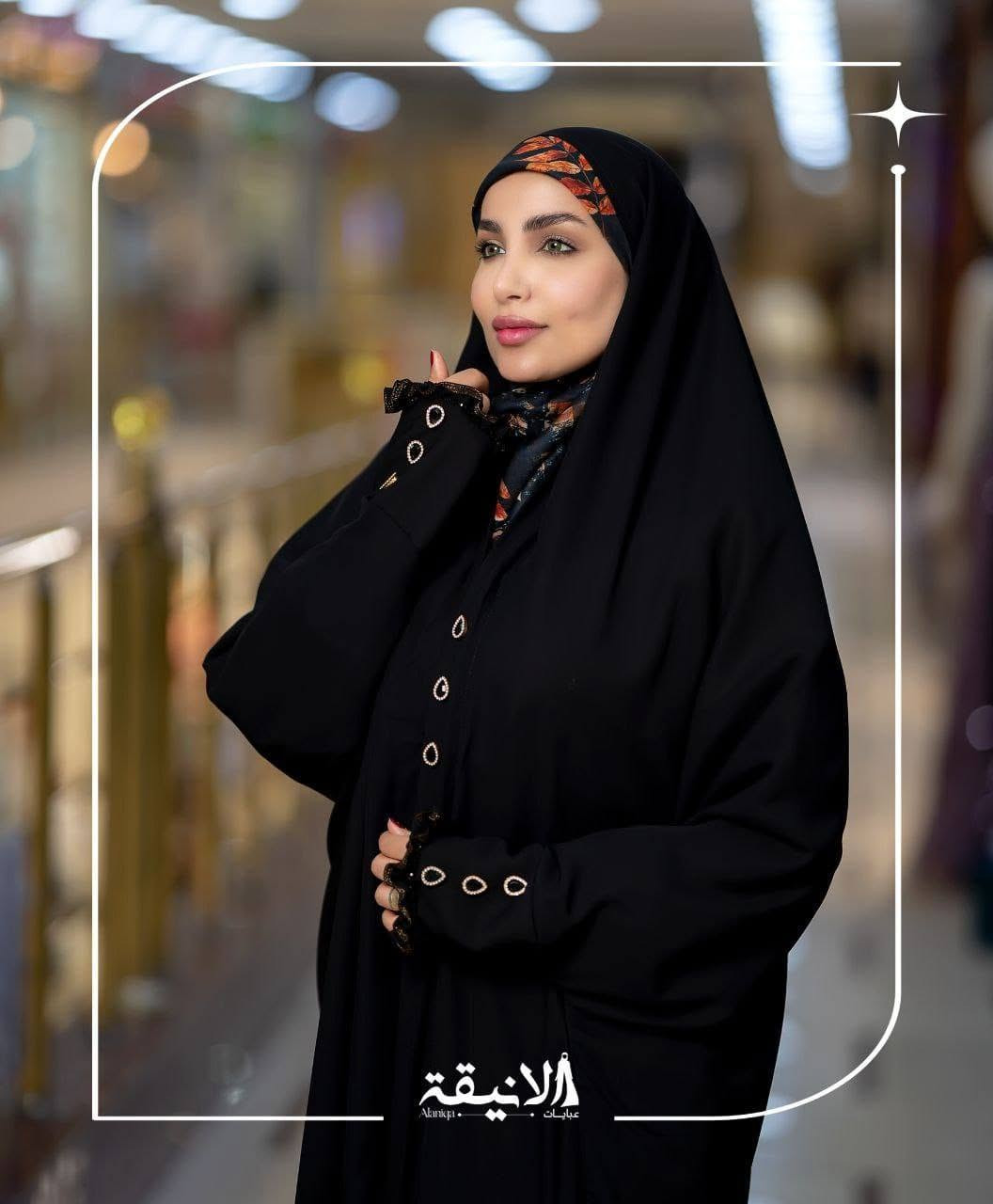 عبايات جرجيت • كريستال أسود • توصيل مجاني