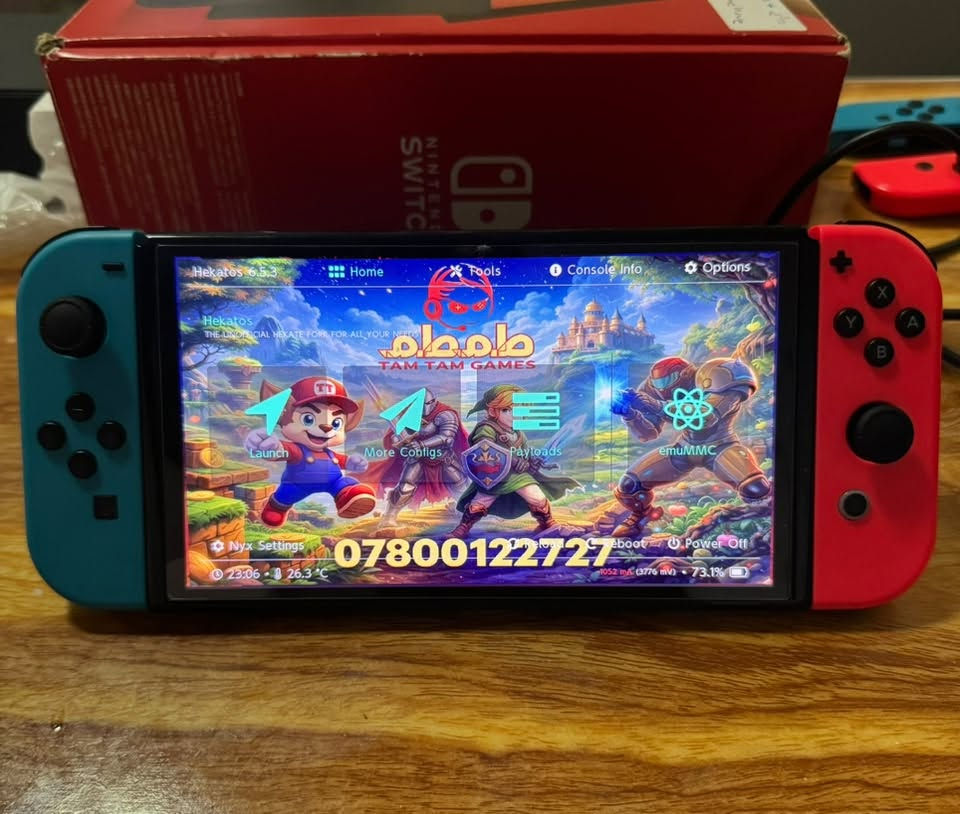 🚨 بيع مستعجل 🚨
للبيع جهاز Nintendo Switch OLED بحالة ممتازة جدًا، نظيف جدًا وكأنه جديد.

المواصفات:

* ذاكرة 512 جيجابايت.
* مهكر مع ضمان أوفلاين وأونلاين.
* يحتوي على 6 ألعاب.
* لاصق حماية للشاشة.
* جميع الملحقات الأصلية.
* حافظة أصلية للجهاز.

💰 السعر: 450,000 دينار عراقي فقط.

❌ غير منشور على فيسبوك.

📞 للاستفسار والتواصل:
***********
