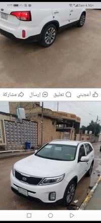 سورنتو2015خليجي مكفوله من كلشي رقم مميز مكينه4سلندر7راكب السعر 165وبيه...