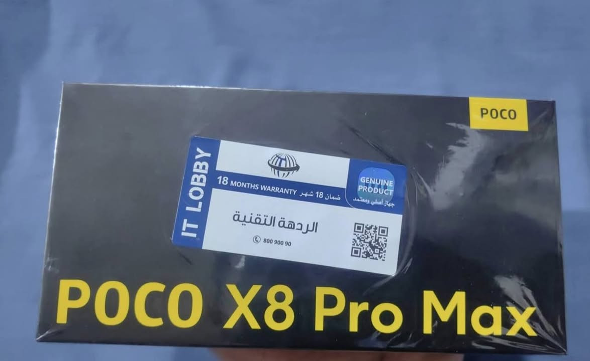 للبيع والمراوس بهونر 600 برو او عادي
بوكو X8 pro max ذاكرة 512 
كامل ملحقات مشحون 39 دورة ضمان
السعر 740 الف
يوجد توصيل لجميع المحافظات 
***********

نص مكتوب في الصور:
- POCO
- POCO X8 Pro Max
- Flaggschiff-Chip
- Dimensity 9500s
- Großer 8500 mAh Akku