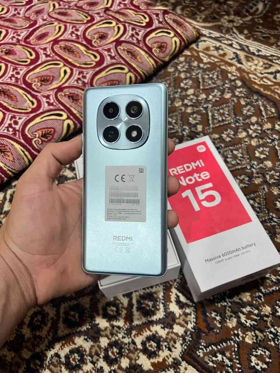 السلام عليكم
ريدمي نوت 15 برو 5G
جهاز لوك جديد ما مستخدم غير 3 ايام 
جهاز نظيف حيل الله يشهد ذاكره 256 
وعشوائيه 8 جهاز بعده بحالت الوكاله اريد ابيعه 
او اروس بايباد 11 برو  سعره الجديد معرف الله يشهد اخذته ب500 وهسه اريد ابيعه ب375 جهاز مكفول اذا بي شخط مرجوع جهاز نضافته تعوج هاذه رقمي اتصل واني خادمك ***********
