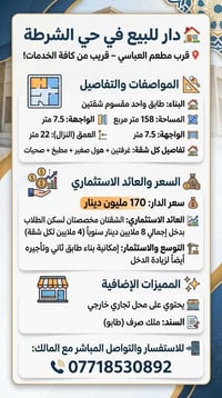 حي الشرطة • ١٥٨م • شقتين