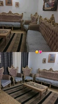 طقم ١٠ مقاعد • طبلات كبير وصغير • صالون