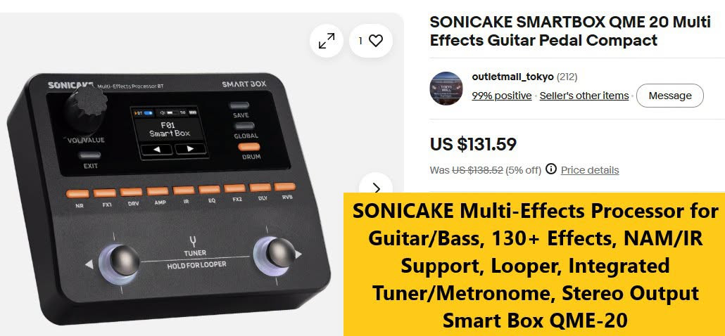 SONICAKE • QME-20 • مؤثرات جيتار