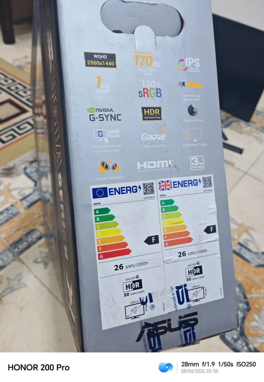 للبيع مونيتر گيمنك
Asus TUF VG1A series
-27 انج

-170Hzs

-2k

-معدل استجابة 1 ملي سكند

-HDR

-G sync

ملحقاتهة كاملة كيبل كهرباء و كيبل HDMI وكيبل DVI

وغيرهة مواصفات معروفة ممكن تبحث عنهة ع اليوتيوب

استخدام قليلة نظافة 100℅

السعر 270 وبيهة مجال جدا قليل

اللايت بار والساوند بار ايضا للبيع منفصلات اذا حبيت تاخذهن

المكان بابل 

***********
