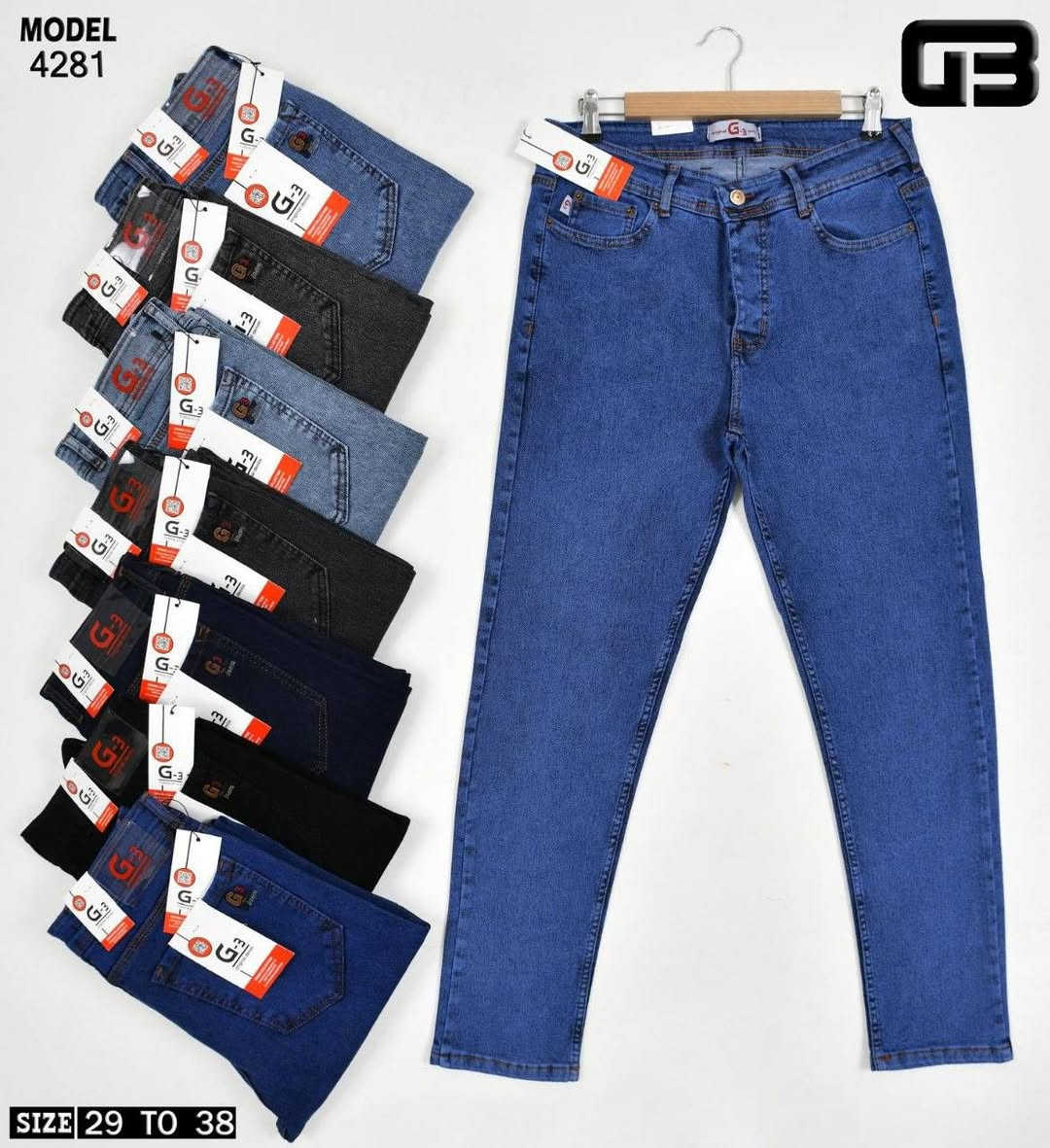 جنز رجالي خامه اوبنيت تركي درجه اولى

السيري 8قطع ب//90الف

نص مكتوب في الصور:
- MODEL 4281 SIZE 29 TO 38
- MODEL 4282 SIZE 30 TO 40