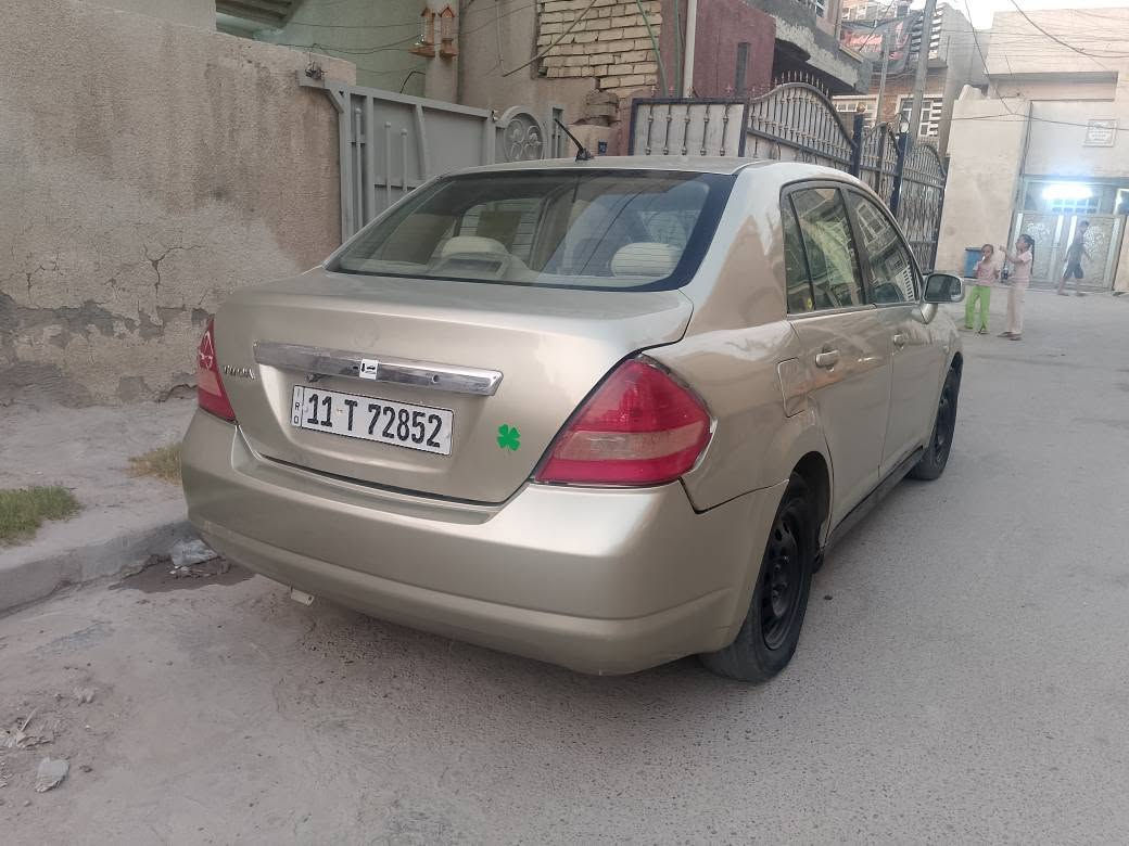 سلام عليكم نيسان تيدا موديل 2006محرك 1600كير أوتو تبريد رقم بغداد بااسمي مصبوغه حزام سعر63وبيه مجال مكان شهداء البياع *********** بغداد, العراق

