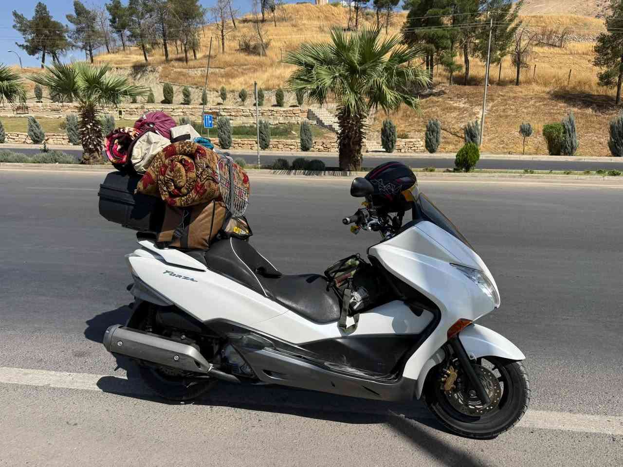 السلام عليكم 
هوندا فورزا 010 فول مواصفات S7 وABSوكرستال لون أبيض صدفي ماشية 56 الف دهن كله موتل وبانزين محسن دراجة عليها إدامة كاملة دهن اكسل موتل فلتر شوته جديد بلكت Ngk إدامة لمنضومة الاحتراق والجويتر مابيها نقص تجي تفحص وتشوف بعينك وترايها مفتوح وين ميعجبك شراي اتصل وبيك خير وتدلل 
عنواني ديالى الخالص 
***********
