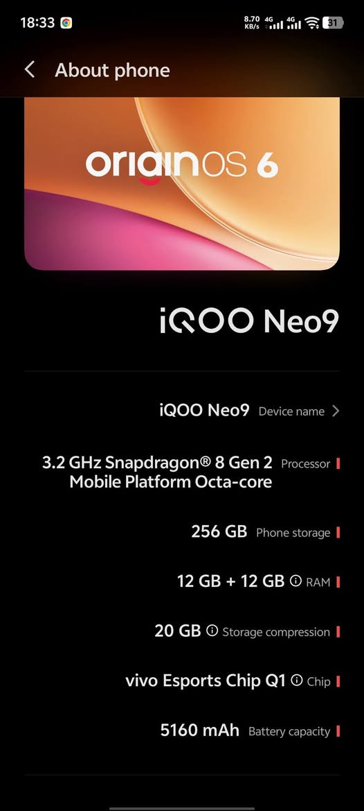 💙 Vivo iqoo neo 9 💙
بۆ فرۆشتن و گۆڕینەوە

بێ ئەشیا 
98% خاوێن نەکراوە بێ عەیب بەزەمان
pubg / 120fps
ڕام 12+12
256گێگا
2سیم
پاتری 5160 و 120 وات فاست چارج 
snapdragon 8 gen 2
کامێرا 50mp و ٢٠x zoom  و ڤیدۆ بە 8k.30fps کامێرای زۆر نایاب
شاشەیەکی گەورە زۆر جوانی  ltpoamolid 144hz 
 زمانی عەرەبی تیایە
 بەزەمانی ئەپدەیت
لە هەمو ڕویەکەوە دەرەجە یەک 
 
 نرخ 220 دۆلار قفل بێ معاملە 

*********** 📞 وەتسئەپ السليمانية, العراق
