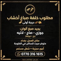 صباغة أخشاب • بخ+فرشة • بغداد
