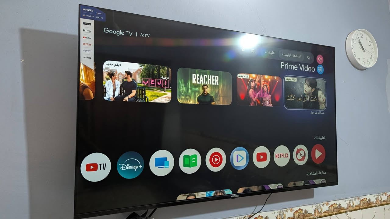 شاشة كينوود الذكية بمقاس 65 بوصة (LED-KN65-SMART) تتميز بمجموعة من المواصفات المتطورة والذكية: [1]
شاشه حجم 65 كينود سمارت نضام كوكل تيفي ناطق فوركي حقيقي سماعت استريو معدل تحديث 120هرتزيه شاشه فول موصفات اخت الجديده كامله مكمله سعرهة 550قفل سعرجديده 750 مكاني بغداد وره سيطرات الشعب

📺 التصميم وجودة العرض

حجم الشاشة: 65 بوصة.

نوع اللوحة (Panel): شاشة LED بتصميم معدني نحيف جداً وبدون إطار (Metal Frameless Super Slim Design).

الدقة: 4K Ultra HD بدقة وضوح (3840 × 2160 بكسل) لعرض تفاصيل فائقة النقاء.

تقنيات الصورة: تدعم تقنية Dolby Vision للتباين والألوان الواقعية.

معدل التحديث: تدعم خاصية DLG 120Hz التي توفر سلاسة ممتازة أثناء مشاهدة مباريات كرة القدم وألعاب الفيديو السريعة. [1]

🧠 النظام والذكاء الاصطناعي

نظام التشغيل: نظام Google TV الرسمي القائم على أندرويد (تلفزيون ذكي بالكامل).

المساعد الصوتي: دعم كامل للأوامر الصوتية من خلال مساعد جوجل (Google Assistant / Hey Google).

التطبيقات المدعومة: تشغيل رسمي ومثبت مسبقاً لأشهر البرامج مثل (YouTube - Netflix - Prime Video) بالإضافة إلى دعم متجر جوجل لتنزيل كافة التطبيقات والألعاب. [1, 2, 3]

🔌 التوصيل والمنافذ

الاتصال اللاسلكي: واي فاي (Wi-Fi) مدمج وبلوتوث (Bluetooth).

المنافذ: تحتوي على مداخل HDMI لتوصيل أجهزة الألعاب والستلايت، ومداخل USB لتشغيل الفلاشات والملفات الخارجية.

التحكم الذكي: ريموت كنترول يدعم التحكم بالأوامر الصوتية والبحث الذكي. [1]
شاشة كينوود الذكية بمقاس 65 بوصة (LED-KN65-SMART) تتميز بمجموعة من المواصفات المتطورة والذكية: [1]

شاشة كينوود الذكية بمقاس 65 بوصة (LED-KN65-SMART) تتميز بمجموعة من المواصفات المتطورة والذكية: [1]
شاشة كينوود الذكية بمقاس 65 بوصة (LED-KN65-SMART) تتميز بمجموعة من المواصفات المتطورة والذكية: [1]

شاشة كينوود الذكية بمقاس 65 بوصة (LED-KN65-SMART) تتميز بمجموعة من المواصفات المتطورة والذكية: [1]
شاشة كينوود الذكية بمقاس 65 بوصة (LED-KN65-SMART) تتميز بمجموعة من المواصفات المتطورة والذكية: [1]

شاشة كينوود الذكية بمقاس 65 بوصة (LED-KN65-SMART) تتميز بمجموعة من المواصفات المتطورة والذكية: [1]

شاشة كينوود الذكية بمقاس 65 بوصة (LED-KN65-SMART) تتميز بمجموعة من المواصفات المتطورة والذكية: [1]

شاشة كينوود الذكية بمقاس 65 بوصة (LED-KN65-SMART) تتميز بمجموعة من المواصفات المتطورة والذكية: [1]
شاشة كينوود الذكية بمقاس 65 بوصة (LED-KN65-SMART) تتميز بمجموعة من المواصفات المتطورة والذكية: [1]

شاشة كينوود الذكية بمقاس 65 بوصة (LED-KN65-SMART) تتميز بمجموعة من المواصفات المتطورة والذكية: [1]

شاشة كينوود الذكية بمقاس 65 بوصة (LED-KN65-SMART) تتميز بمجموعة من المواصفات المتطورة والذكية: [1]
شاشة كينوود الذكية بمقاس 65 بوصة (LED-KN65-SMART) تتميز بمجموعة من المواصفات المتطورة والذكية: [1]
