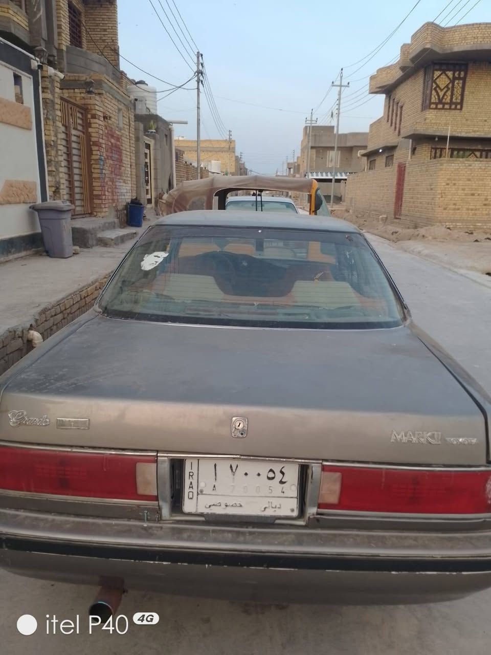 اسلام عليكم مارك للبيع موديل 1990 رقم دياله
تحويل مباشر بسمته مكفوله من الگص والنقل 
گير محرك تخم تاير حداديه جديد 
السعر 27وبيه مجال مكان قلعه سكر 
***********
***********

نص مكتوب في الصور:
- itel P40 4G
