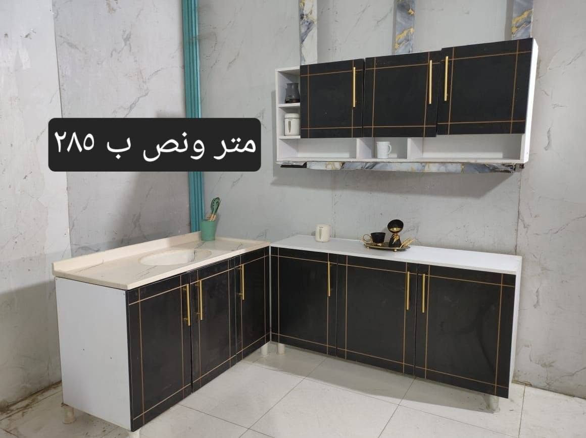 كاونتر MDF • مقاوم للماء • سنك مرمر صناعي