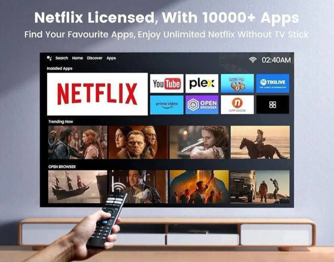بسعررررررر.  (100) الف دينار فقط الجهاز جديد لوك
🔥جهاز العرض wimus  k9 ✔️smart projector ✔️
داتا شو اندرويد 
 هو من احدث أجهزة العرض الذكي يعرض بدقة أصلية تبلغ Full HD (1080P)  الوان سينمائية بأعلى دقة 📽️🎥
بعد ما تحتاج تروح للسينما جبتلك السينما البيتك 🥰😍
يتميز بمواصفات محبوبة 🥰
% يدعم إدخال فيديو 4K، ويتميز بوظائف التركيز التلقائي وتصحيح الانحراف التلقائي لسهولة الإعداد. (أوتو فوكس )
المواصفات الرئيسية :-
%يتميز جهاز العرض wimius k9 بمواصفات متقدمة تجعله مناسبًا لتجربة السينما المنزلية: 
الدقة والسطوع: 
% الدقة الأصلية: 1920 × 1080 بكسل (Full HD).
% دعم 4K: يقبل إشارات فيديو بدقة 4K.
% السطوع: حوالي 1500 لومن ANSI. و 40.000 لومن
% نسبة التباين: 50000:1

محرك بصري محكم الغلق: تصميم لمنع دخول الغبار وتقليل البقع السوداء على الشاشة.
المنافذ: يشمل منفذي HDMI، ومنفذي USB، ومنفذ AV، ومنفذ صوت 3.5 ملم.
عمر المصباح: يصل عمر مصباح LED إلى 180.000 ساعة. 
###المواصفات 
% الدقة والسطوع: دقة عرض أصلية Full HD (1920x1080) مع دعم لفك تشفير محتوى 4K وسطوع يصل إلى 1500 ANSI Lumens.
 % النظام الذكي: يعمل بنظام Linux المدمج الذي يوفر وصولاً مباشراً لتطبيقات مثل Netflix وYouTube وPrime Video وHulu.
% الصوت: مزود بمكبرات صوت مزدوجة بقدرة 10 واط أو 20 واط (حسب الإصدار) تدعم تقنية Dolby Audio لتجربة صوت محيطي.
% الضبط التلقائي: يتميز بخاصية التركيز التلقائي (Auto Focus) وتصحيح انحراف الصورة (Keystone) سداسي الأبعاد لضمان صورة مستقيمة وواضحة في ثوانٍ. 
الاتصال والمميزات الإضافية:
%لاسلكياً: يدعم تقنية WiFi 6 الأسرع للبث، وBluetooth 5.2 ثنائي الاتجاه لتوصيل سماعات خارجية أو استخدامه كمكبر صوت.
%المنافذ: يحتوي على منافذ HDMI مزدوجة، ومنافذ USB، ومنفذ شبكة RJ45، ومخرج صوت. كذلك ايثرنت 
^التصميم: يتميز بنظام بصري محكم الإغلاق (Fully Sealed) لمنع دخول الغبار، مما يطيل عمر المصباح الذي يصل لآلاف الساعات.
يوجد توصيل بغداد والمحافظات ب ٥ الف فقط
للتواصل رقم الهاتف ***********
