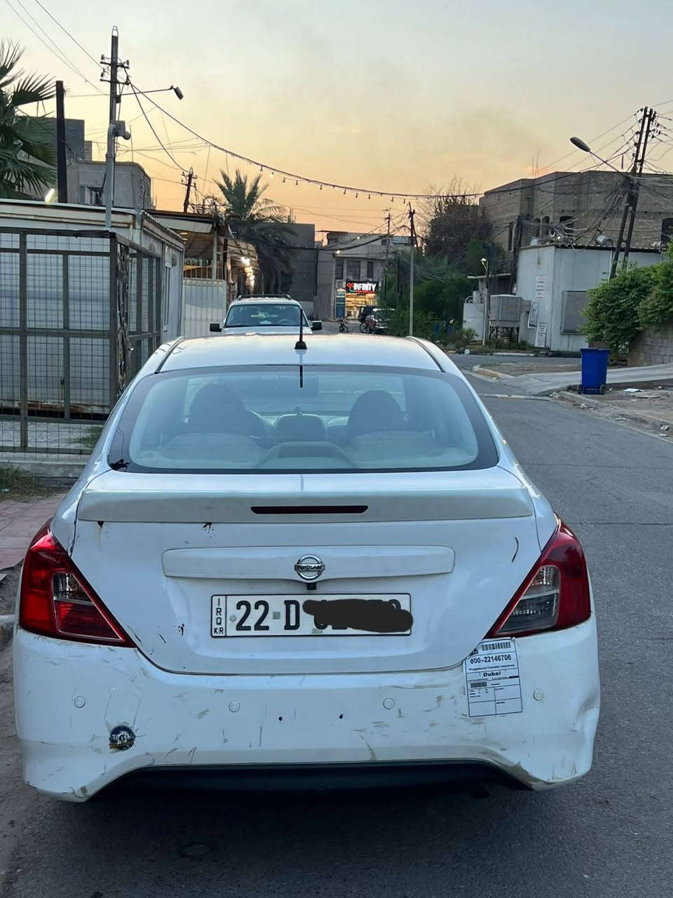 السلام عليكم
للبيع

نيسان سني هندي بليته زركه المرغوب موديل 2018  بسمنه تريد تحويل تريد وكاله كير محرك مكفولات  تبريد ثلج 🧊  صدر خير من الله  بيه بس باب سايق مبدل الباقي طخات ومعدله ع بارد مبينه بل صور  سياره دخله كلش نضيف بيه منضومه غاز بس يرادله صيانه سويله شغاله كلشي مابيه السعر /( 79 ) ورقه وبيه مجال شي بسيط  العنوان / حي الجامعه  

 الاتصال ع الرقم /[  ***********  ]
