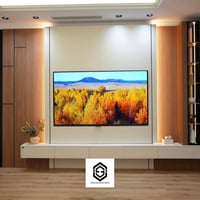 أناقة الاستقبال والديكور العصري في مكان واحد! 📺✨ ​ديكور شاشة مودرن يجم...