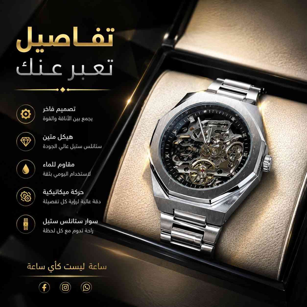 ⚫️ تشكيلة الساعات الجديدة وصلت!
إذا تحب الستايل الرياضي مع لمسة فخامة، هاي المجموعة راح تعجبك.
ألوان سوداء أنيقة، تصاميم مميزة، وجودة تخليك تلبسها بكل مناسبة.
💰 الأسعار تبدأ من 25 ألف وتوصل إلى 55 ألف دينار فقط.
🚚 توصيل لجميع المحافظات.
للحجز واتساب فقط 

***********
⬆️
