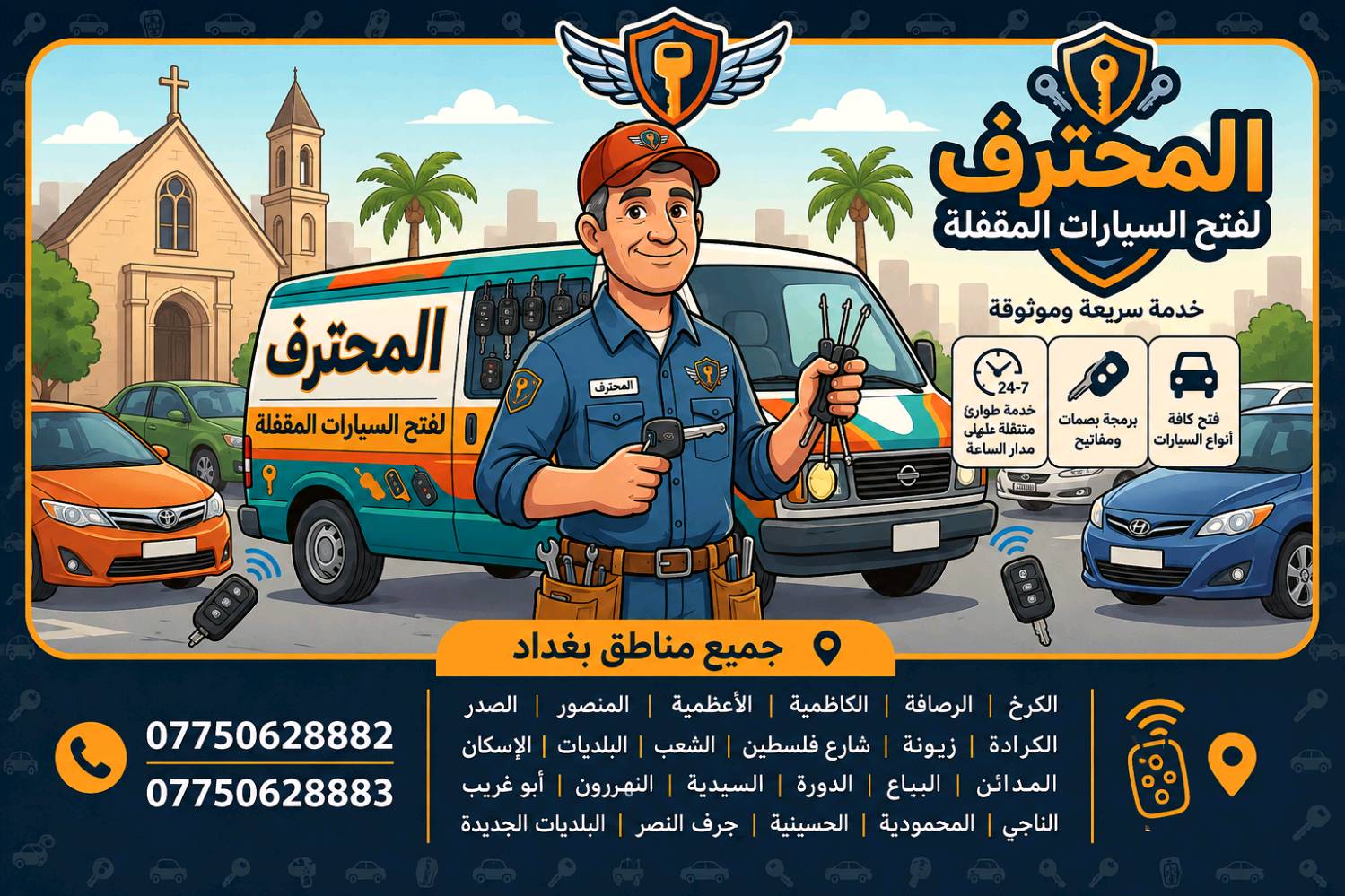 سيارتك تقفلت؟ خَلِّ المفتاح علينا.
🔐 فتح السيارات المقفلة
⚡ سرعة بالاستجابة والوصول
🛠️ فتح احترافي بدون إضرار بالسيارة
✅ مع التأكد من ملكية السيارة
📍 بعقوبة وديالى والمناطق القريبة
📞 ***********
📞 ***********
المحترف... نفتحها لك بأمان 🔑