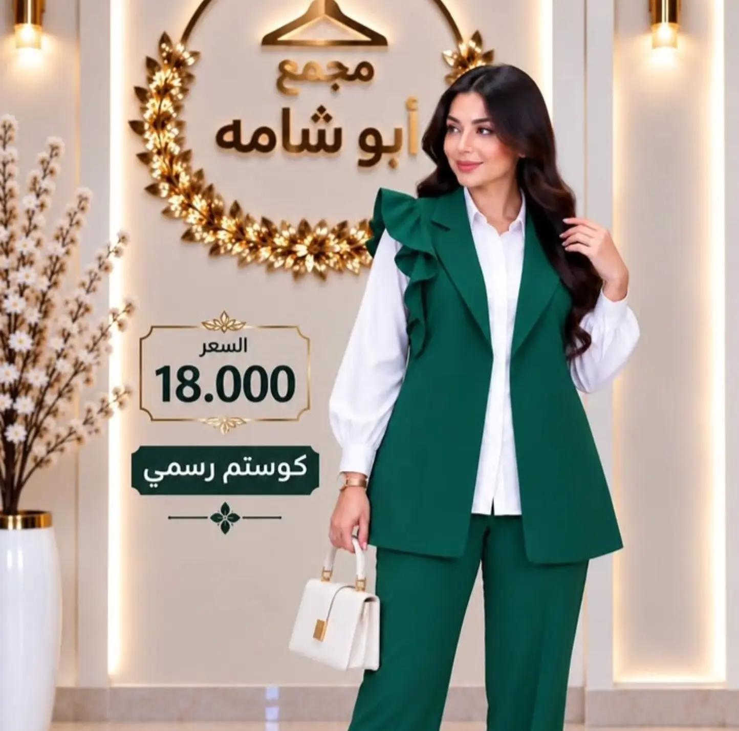 🔥 السعر 18.000 فقط 🔥 ✨ كوستم رسمي 3 قطع ✨ قميص + بيست + بنطلون 🤍 موديل أنيق ومرتب، مناسب للدوام والمناسبات 🌸 متوفر بعدة ألوان مميزة ✨ 📍 مجمع أبو شامه كربلاء – شارع السناتر 📞 للحجز والاستفسار:  *********** *********** 🚚 متوفر توصيل

نص مكتوب في الصور:
- مجمع أبو شامه
- السعر
- 18.000
- كوستم رسمي
- السعر 18.000 كوستم رسمي
- مجتمع أبو شامه السعر 18.000 كوستم رسمي