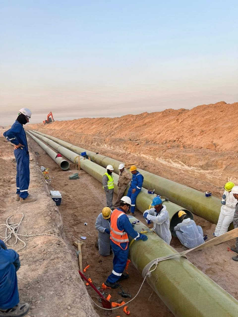 إلى جميع الشركات وأصحاب المشاريع محطات الماء والمجاري يتوفر لدينا فريق ومعدات اختصاص في تنفيذ جميع مشاريع أنابيب GRE و GRVوGRP لطلب والاستفسار التواصل على الواتس ***********
