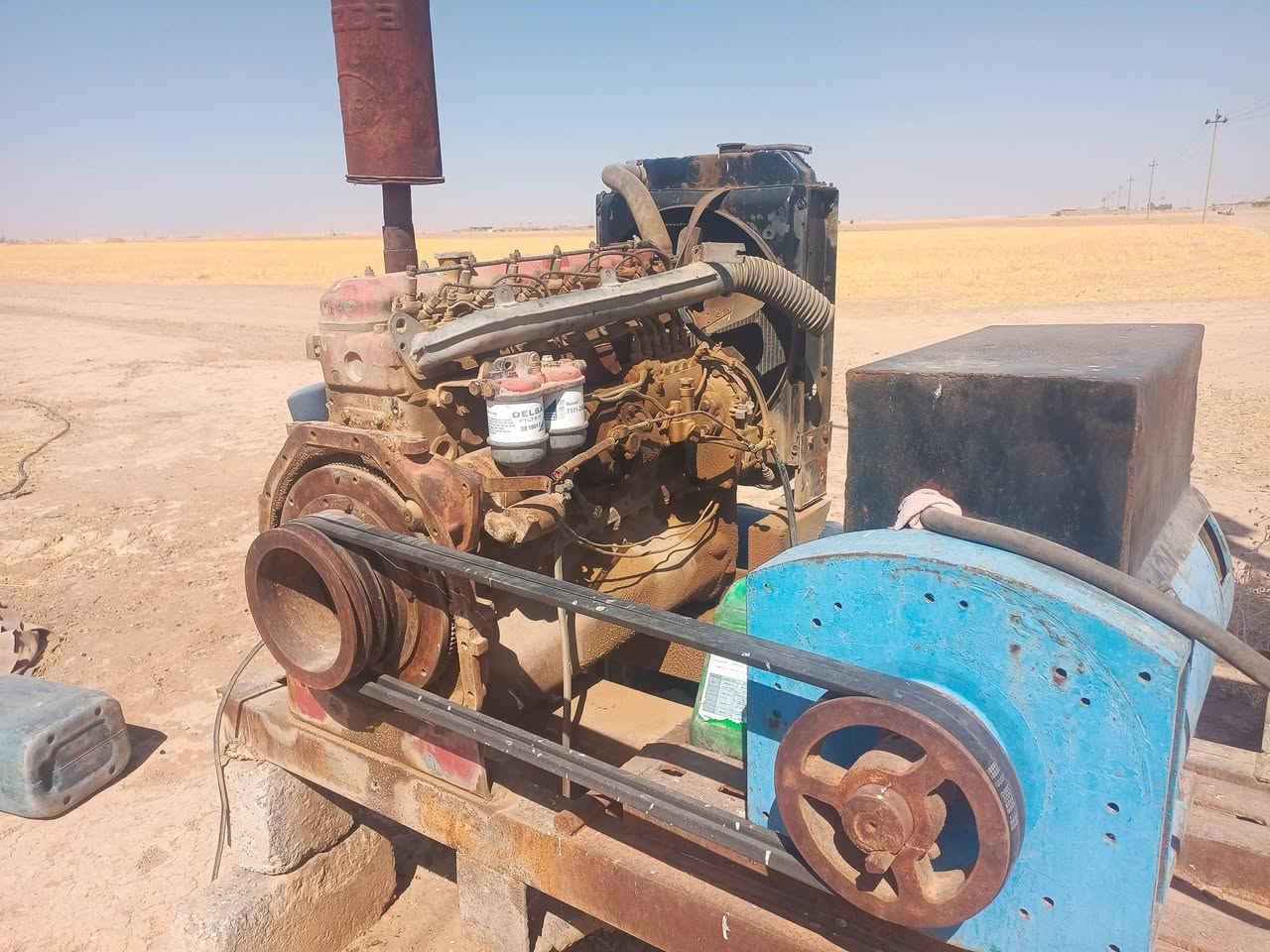 محرك فيأت 6بساتم مع رأس توليد حجم 50 KV شغال 
موجود بالقراج قرية بنديان غربي السعر 20 ورقه بي شوي مجال 
الشراي فقط يتصل على الرقم ***********
