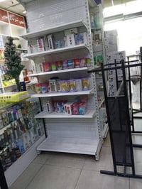 رفوف للبيع العدد من 40الى50متر قياس الواحد عرض120 رتفاع260 5خانات موقع...