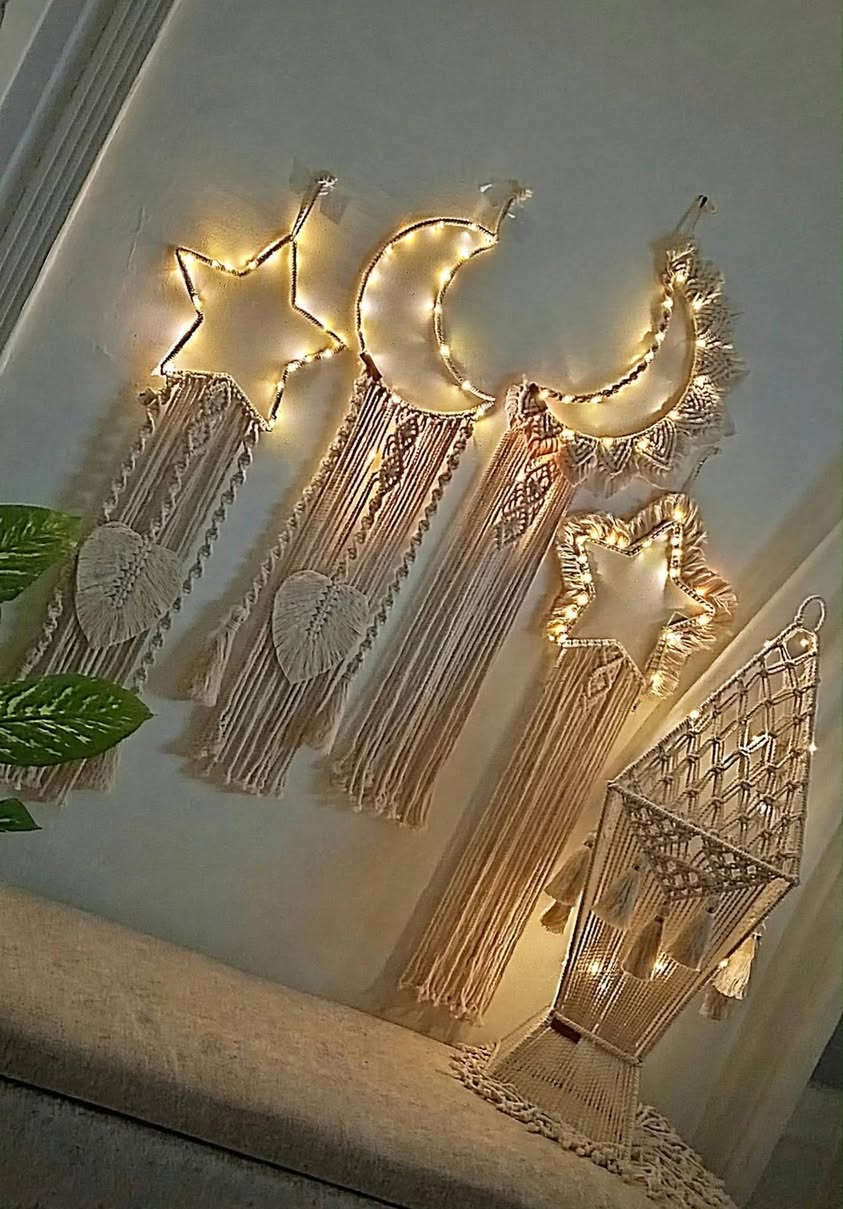 زينة رمضان • مكرمية • فانوس مضيء
