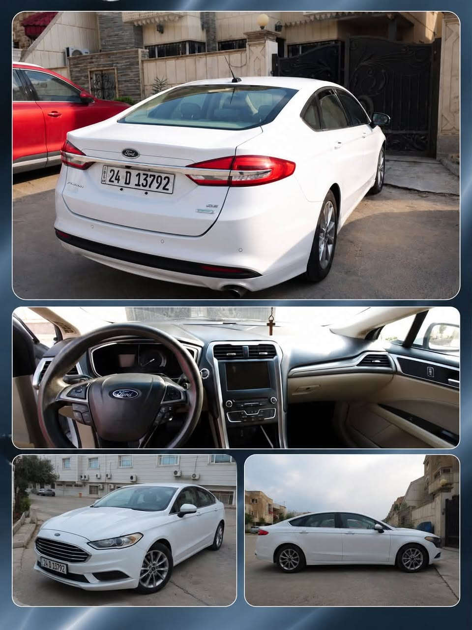 � للبيع | Ford Fusion 2017 SE
✨ فورد فيوجن 2017 SE

السيارة بحالة جيدة جداً ومستخدمة بعناية.

🔹 الگير: بشرط

🔹 المحرك: تعمير جديد

🔹 التبريد: ممتاز

🔹 بصمة حادث أمامي

🔹 بدون ضرر بالداخلية / الشاصي

🔹 Airbags سليمة

🔹 صالون نظيف ومرتب

🔹 جنوط أصلية وشكل أنيق

📍 السيارة جاهزة للفحص والمعاينة.

💰 السعر: 90 وجال 

📞 للاستفسار والتواصل: ***********
