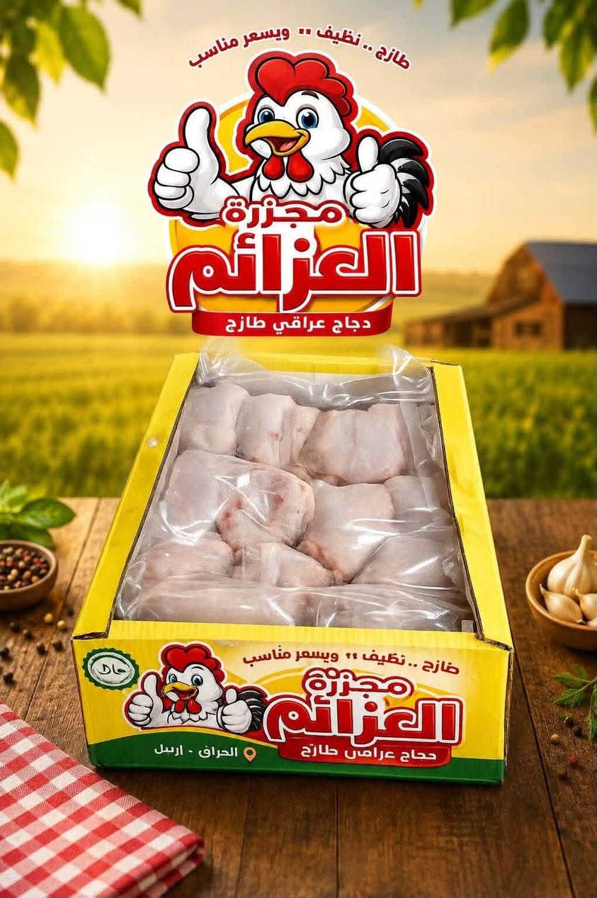 دجاج العزائم • ذبح جديد • لحم مثروم