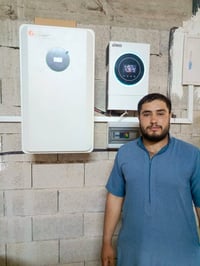 منظومة شمسية • انفيرتر ٦k • بطارية ليثيوم ١٢٫٥