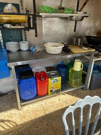 ميز غذائي • ستيل • متر ونص