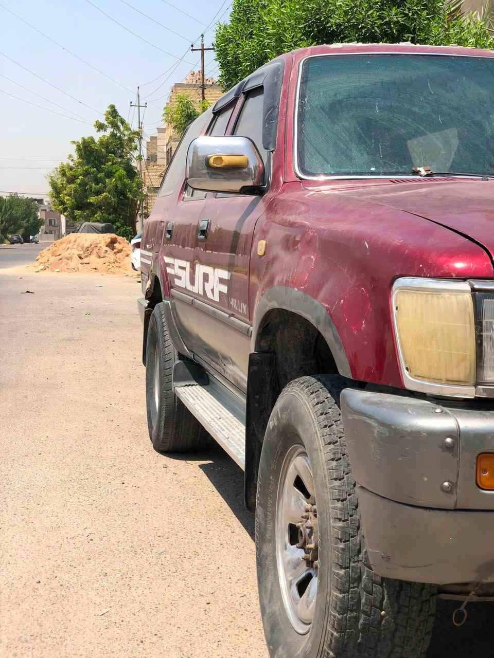 السلام عليكم تويوتا هايلوكس سورف للبيع
مكينه محور VVT خير من الله شلعه معدل 

السياره كامل من كلشي نقص ضفيره دشبول فقط
السياره كلشي بيه شغال نكره سلف 
تخم تاير جديد ما بيه خياس جديده من كلشي دواخل مكينه خرسه تبريد نقص راديتر فقط السياره كامله من كلشي اصوليه تحويل ثاني يوم رقم انكليزي بغداد 

نقص شغلات بسيطه متوفر بكل مكان السعر خاص 

مكاني بغداد الدوره لاستفسار اكثر  ***********
