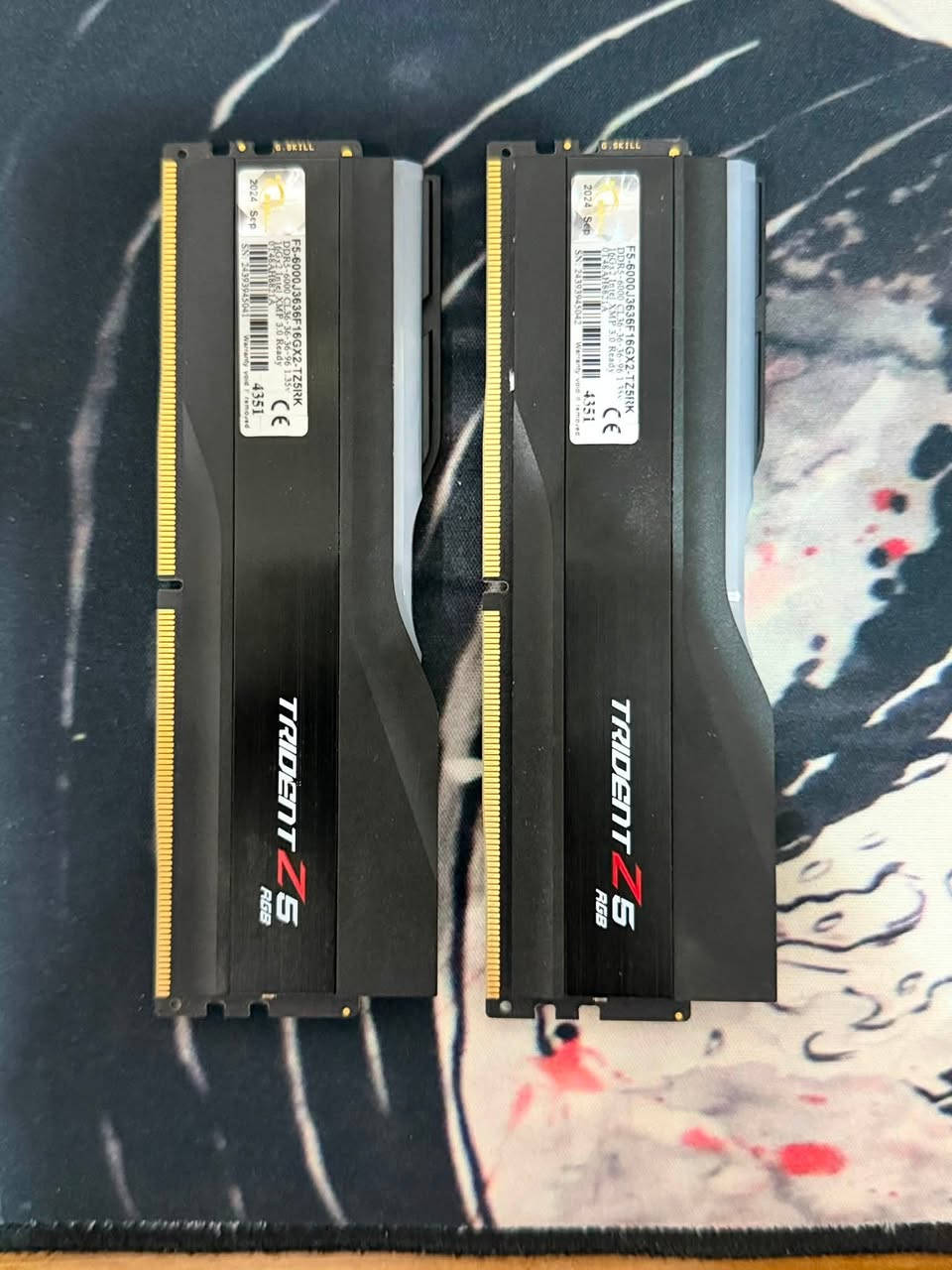 Ram : G.SKILL TRIDENT Z5 2*16 (32G )  DDR5 6000HZ
للبيع مكاني بغداد 
للتواصل واتساب ***********
او تفضل خاص
