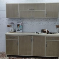 كاونتر المنيوم • طول ٢م • سنك مرمر ١٣٠سم