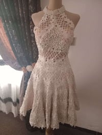 فستان يدوي • اوف وايت • مقاس ٤٤