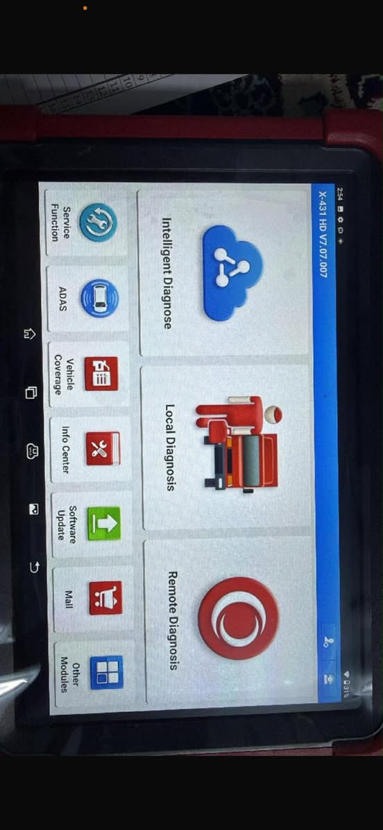جهاز فحص سيارات احترافي (تشخيص الأعطال - Scanner / Diagnostic Tool) من شركة Launch الشهيرة، وتحديداً موديل X-431 HD (المخصص لفحص الشاحنات والآليات الثقيلة بالإضافة إلى ملاءمته للفحص الشامل مع مجموعة الاصدار البرمجي 
الاصدار البرمجي X-431 HD V7.07.007)، 
وياالفيش والوصلات (Adapters) الخاصة بربط الجهاز بمختلف أنواع الشاحنات والسيارات القديمة والحديثة التي لا تحتوي على منفذ OBD العادي.
***********الرقم فقط واتساب
