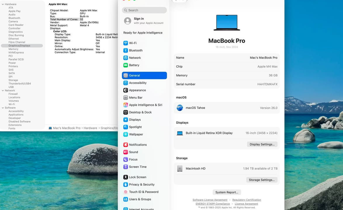 MacBook Pro 2024 16” M4 Max

M4 Max 
Ram 36 | SSD 2 TB 
Battery 100 | Cycle 44

Apple care 2028 

Price : 4,000,000

المبيعات : ***********
الدعم الفني والصيانة: ***********

متجرنا على سوبركي 

https://app.gini.iq/deeplink/macmasters

قناة التلجرام

https://t.me/macmastersiQ

حساب الانستا 

https://www.instagram.com/macmaster.iq?igsh=NW4zdDdsbTExYnEx&utm_source=qr

حساب الفيسبوك 

https://www.facebook.com/share/17h5xxa2YC/?mibextid=wwXIfr
