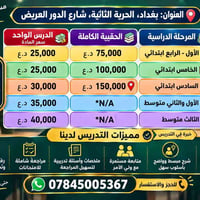 تدريس خصوصي • الحرية الثانية • جميع المراحل