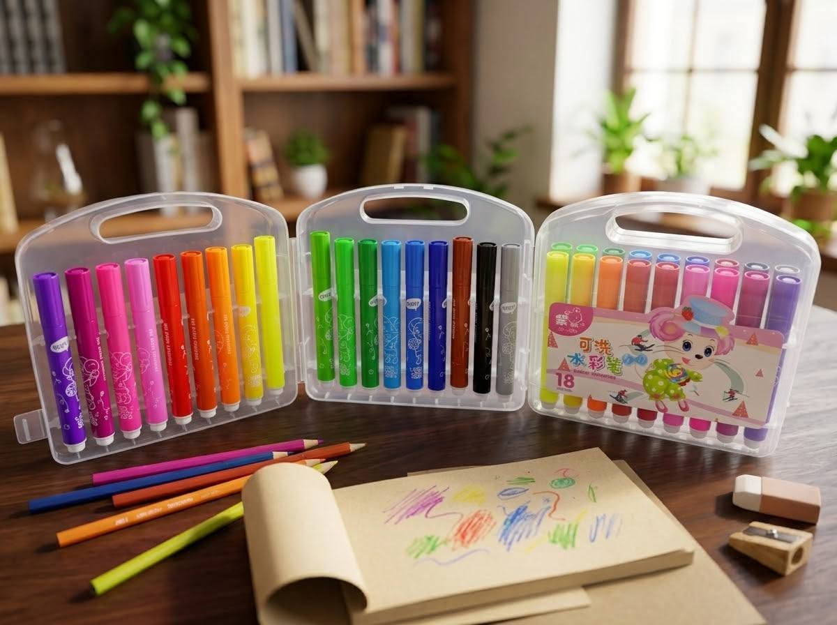 🎨✨ ألوانك… إبداعك! ✨🎨

متوفر الآن في مكتبة الباهر تشكيلة مميزة من أقلام التلوين 🖍️
ألوان زاهية وتشكيلات متنوعة، مناسبة للأطفال والطلاب والرسم والأعمال الفنية 🎨📚

📍 العنوان: عنه – نهاية شارع الحضره – قرب جامع النور

📩 للتواصل: مراسلتنا على الخاص أو على الأرقام:
📞 ***********
📞 ***********

🚚 التوصيل داخل قضاء عنه بـ 1000 دينار فقط
📦 التوصيل لجميع المحافظات بـ 5000 دينار

نص مكتوب في الصور:
- أقلام تلوين بألوان زاهية ألوان مميزة وزاهية جودة عالية وآمنة مناسبة لجميع الاعمار سهلة الإستخدام وتدوم طويلا
- Water Color Pen - Creative Collection