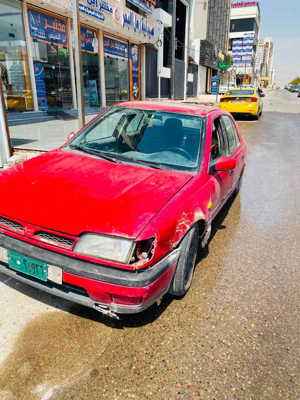 نيسان صني للبيع موديل 92 السياره ينرادله مصرف ترجع جديد حداديه وكازكيت وكير ***********سعر 15ورقه وبيها مجال
