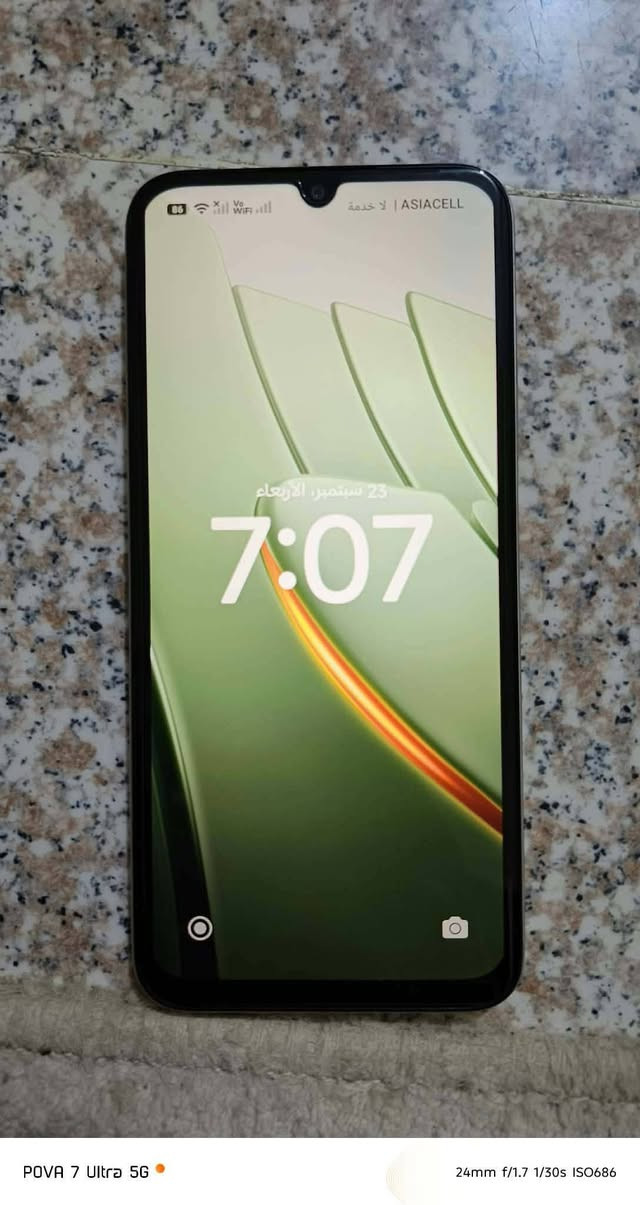 السلام عليكم للبيع بوكو c81برو مستخدم سبوع فقط السعر 185 وبي مجال ***********

نص مكتوب في الصور:
- POVA 7 Ultra 5G
- 24mm f/1.7 1/30s ISO2538
- 24mm f/1.7 1/40s ISO2694
- Xiaomi HyperOS 3.0.12.0 اسم الجهاز POCO C81 Pro التخزين 38.9 ج.ب/128 ج.ب إصدار نظام التشغيل (ل (POCO 3.0.12.0.WBVMIXM 16 BP2A.250605.031.A3 Android إصدار Android 2026-08-01 Android تحديث أمان نظام