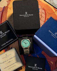 ⌚ ساعة Bernhard H. Mayer أصلية – OMNI Mint Stainless Steel  ساعة سويسر...
