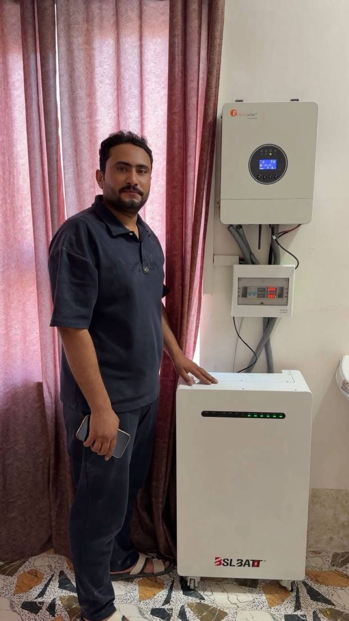 تم بحمد الله تركيب  منظومة طاقة شمسية

للأستاذ شاهين الجميلي

في قضاء الشرقاط

          ⚡بقدرة ⚡

12 امبير نهاري ☀️

10 امبير ليلي 🌕

🔋 بطارية ليثيوم 16kw BSL 

▪️ عمر افتراضي طويل وأداء ثابت

▪️ أمان عالي وكفاءة ممتازة #ضمان 10 سنة

--------------------------------
⚡ انفيرتر  6 كيلو واط من شركة فلستي

▪️ أداء قوي وتحمل عالي للأحمال

▪️ مناسب للربط مع بطاريات الليثيوم 

   -------------------------------
7 الواح جينكو 620w

▪️ كفاءة عالية في توليد الطاقة

▪️ أداء ممتاز في الأجواء الحارة

▪️ جودة عالمية #ضمان 15 سنة

--------------------------------

📞 للاستفسار والحجز:

***********
***********
***********
***********
