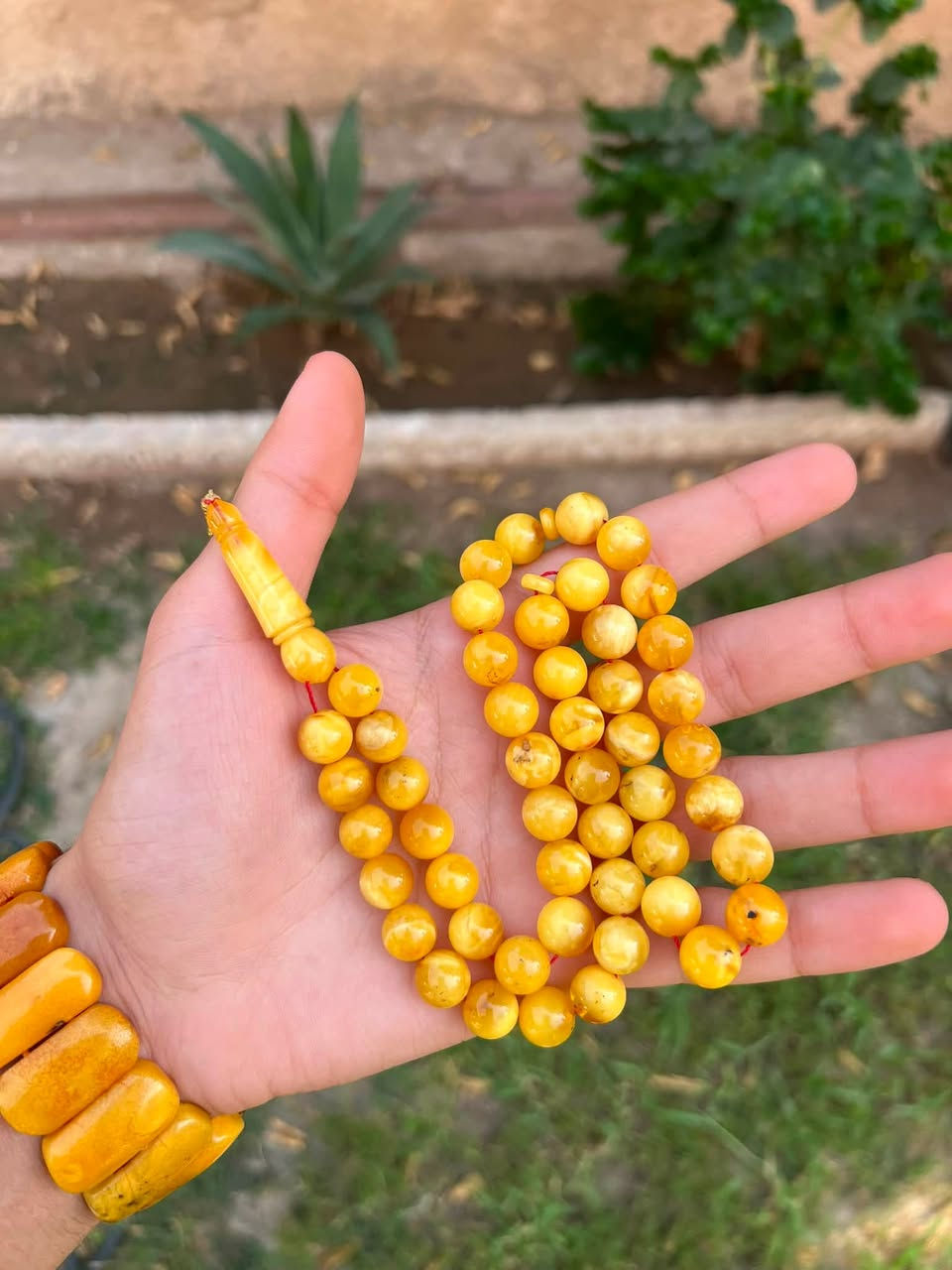 مسباح وسوار بولندي قديم شوائب قليل 
الشاهد نظيف مابي شوائب وزن المسباح 35غرام وية السوار 61غرام بيعة وحدة تنباع للمهتم***********
