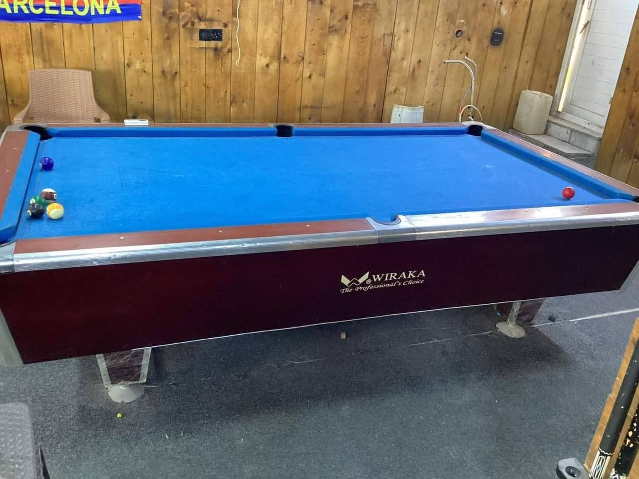 بيع وشراء ومراوس 
توفر جميع انواع البليارد المستخدم والجديد 
وبأنسب الاسعار 
بغداد حافظ القاضي تجهيزات بلاك بول 
***********_*********** يتوفر واتساب
