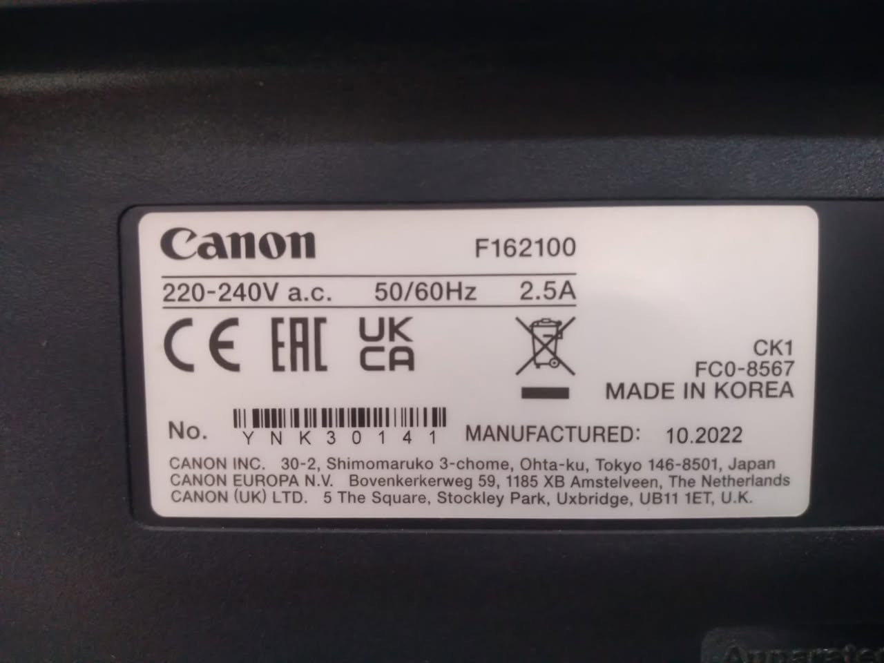 السلام عليكم 

🖨️ للبيع | طابعة | Canon i-SENSYS MF3010 الأصلية
✅ طباعة + تصوير + سكنر ✅ شغالة 100% فحصها بالكامل. 
✅ كاترج جديد. ✅ كيبل باور + كيبل USB مرفقات. ✅
 جاهزة للعمل مباشرة. ✅ مناسبة للمكاتب، الشركات، المحلات،المدارس ،  والطلاب ، المدرسات والمدرسين . 🛡️ ضمان تجربة لمدة 3 أيام.
💰 السعر: 200,000 دينار السعر قابل للتفاوض للجادين فقط.
📍 الموقع: بغداد – الزعفرانية
📞 للتواصل: ***********
ملاحظة: الكمية محدودة، والبيع للأسبق بالحجز.
