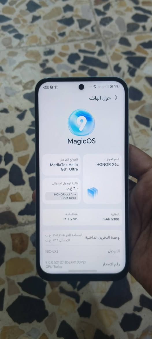 هونر x6cموبايل نضيف مامفتوح ذكره256 عشوائي 6+6 جهاز كلش حلو يشغل ببجي 60فريم العنوان كوفه سعر 160 التواصل على رقم ***********
