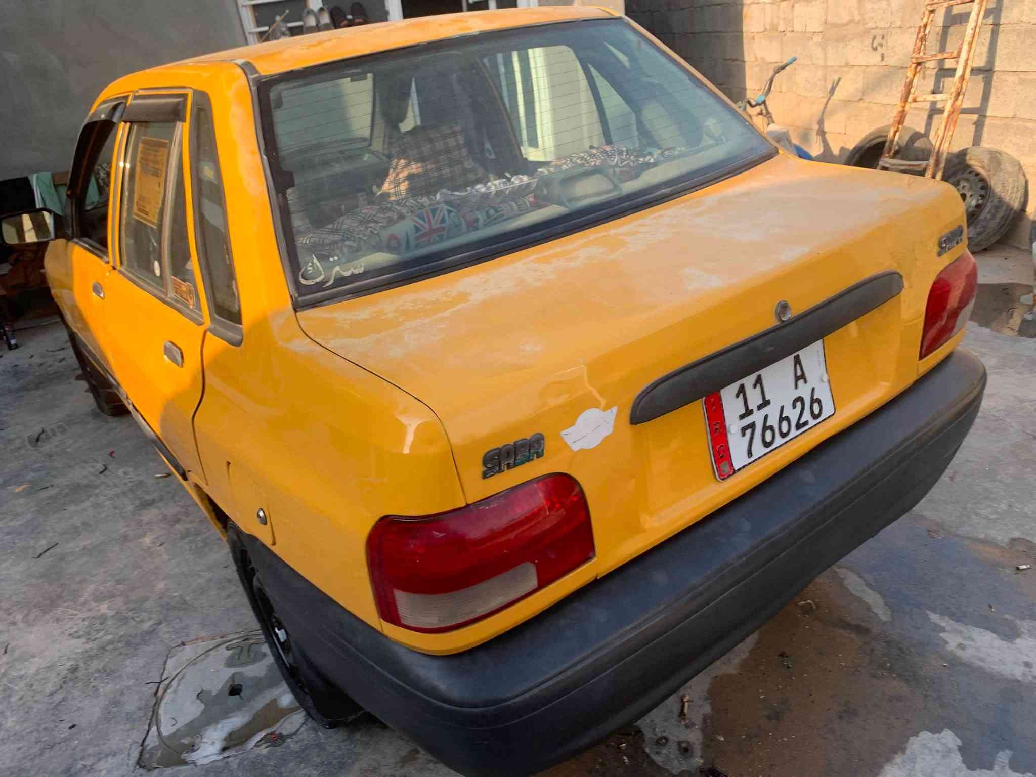 للبيع سايبا 11 سنويه جديد مصفره هيه وغرامات تحويل مباشر السياره كفاله لاضربه ولا صبغ ولا تبديل مكينه مكفوله شواصي كفاله بيها الرابع يفلت فقط تخم تاير جديد صدر امامي خلفي جديد خياسات ملكطه كهربائيات كلها شغاله سياره جاهزه السعر 24عنوان بغداد هاتف***********
