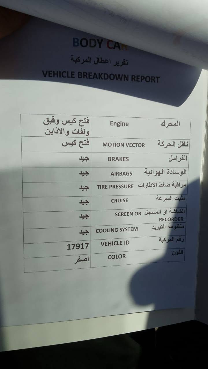 صني بدي كوري ٢٠١٣ رقم بغداد سنوية لل ٢٠٣١ مصفرة هيئة كير اوتماتيك تبريد ثلج مكانها بغداد
***********

نص مكتوب في الصور:
- body car